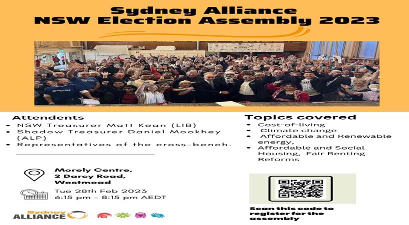 Sydney Alliance Election Assembly