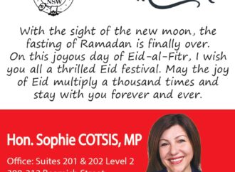 Eid greetings from Hon. Sophie COTSIS, MP