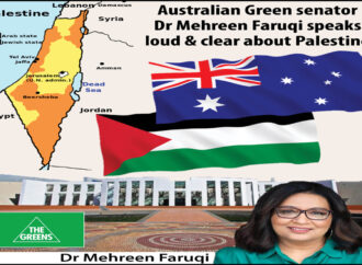 Australian Green senator Dr Mehreen Faruqi speaks loud & clear about palestine